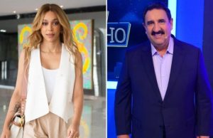 a deputada federal Erika Hilton (PSOL-SP) e Ratinho em pé olhando para a câmera em montagem de duas fotos