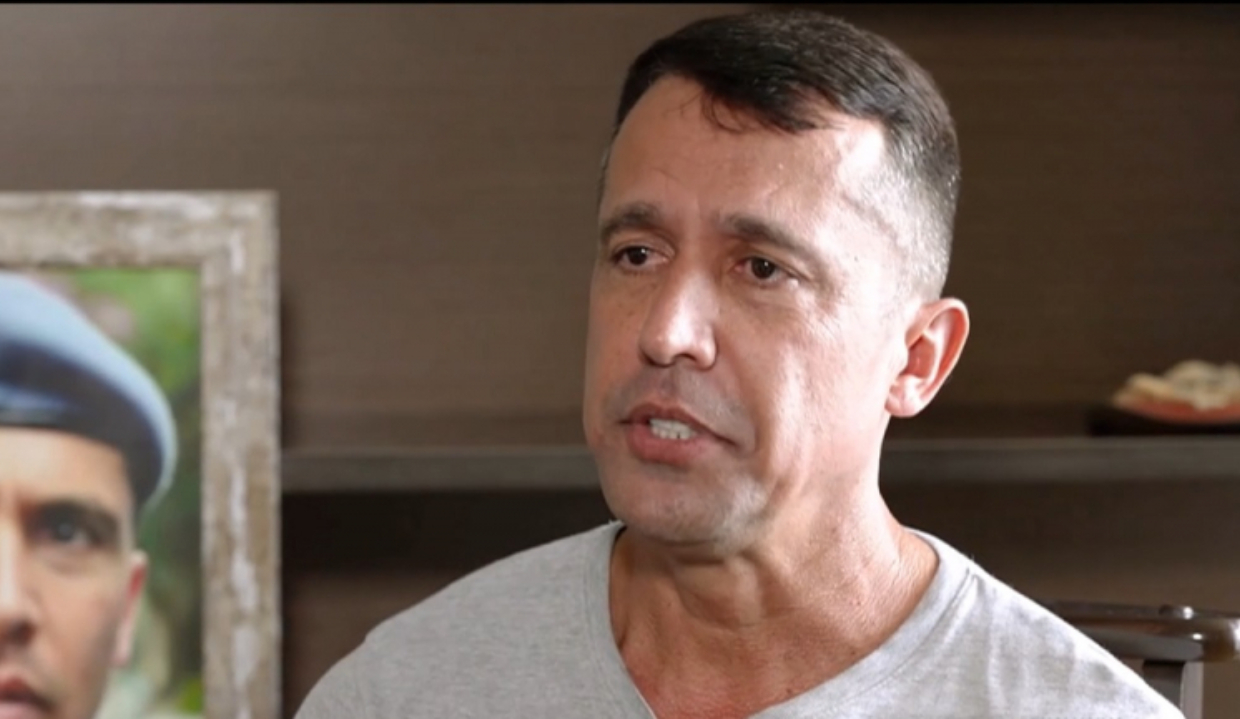 tenente-coronel Geraldo Leite Rosa Neto falando