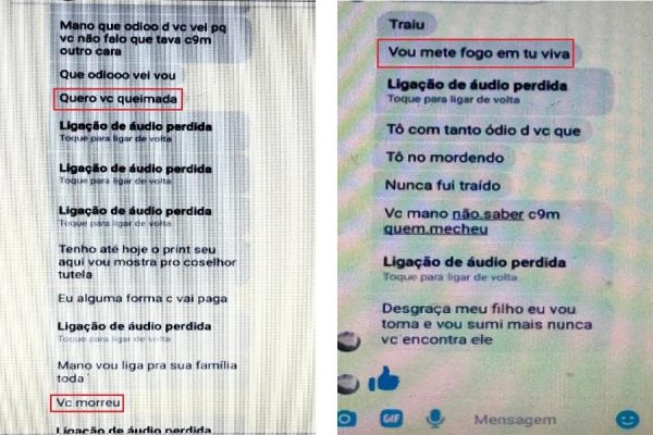 “Meter fogo em tu viva”: Homem envia mensagens prometendo matar a ex e é preso