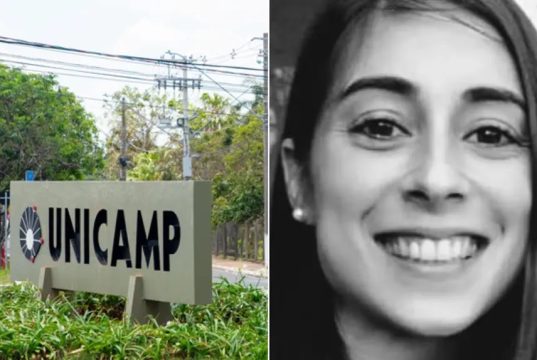 Montagem de fotos da Unicamp e da pesquisadora Soledad Palameta Miller