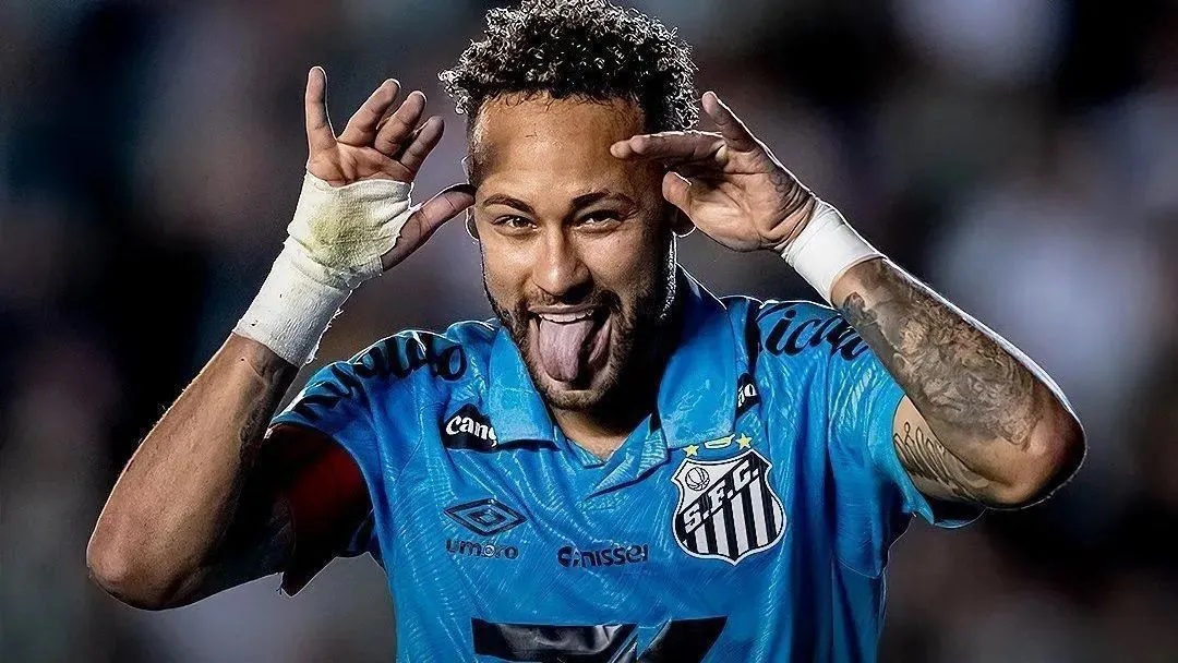 Neymar fazendo careta