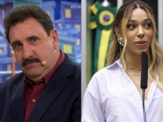 Ratinho e Erika Hilton em montagem de duas fotos