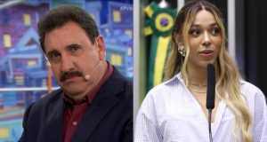 Ratinho e Erika Hilton em montagem de duas fotos