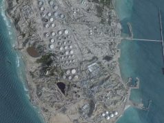 Imagem de satélite mostra terminal de petróleo na Ilha de Kharg, em fevereiro de 2026 - Planet Labs PBC/Handout via REUTERS