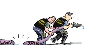 Charge ironiza o fim da Lava Jato, em 2020