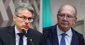 O senador Alessandro Vieira (MDB-SE) e o ministro do STF, Gilmar Mendes