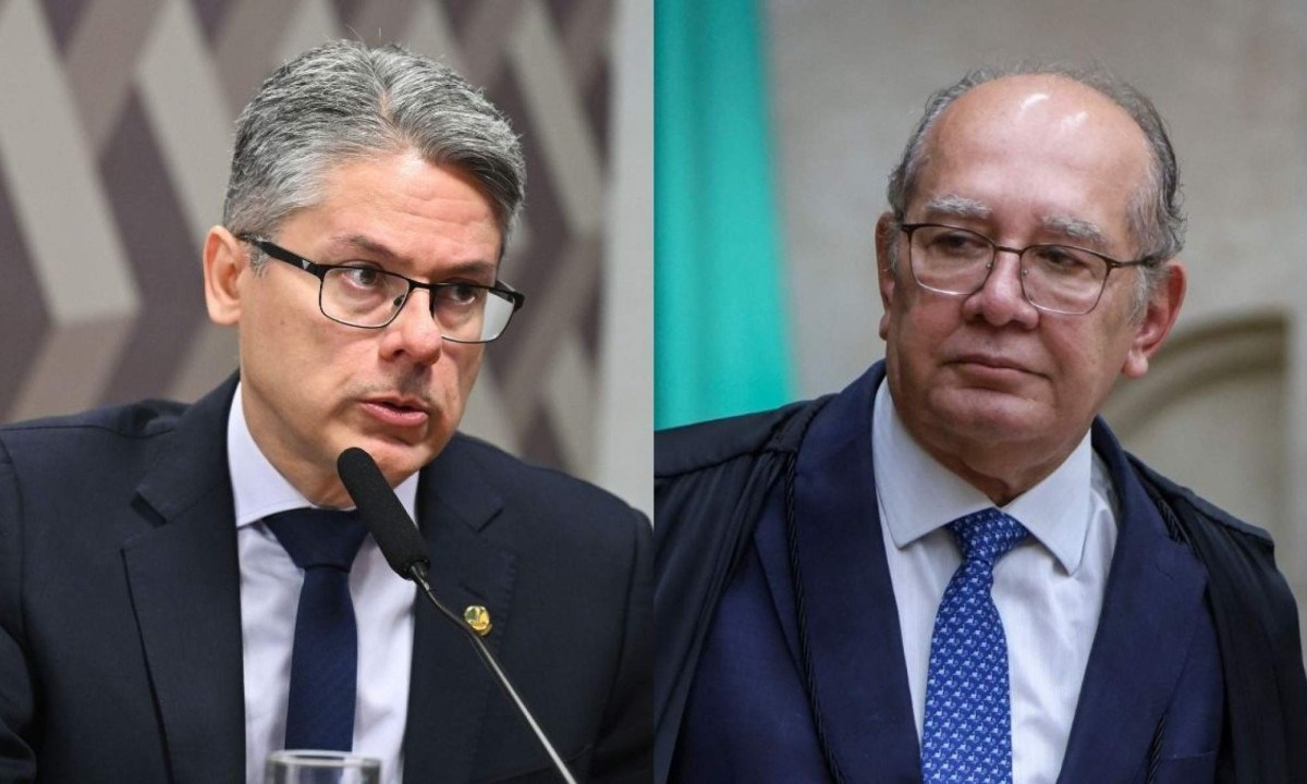 O senador Alessandro Vieira (MDB-SE) e o ministro do STF, Gilmar Mendes