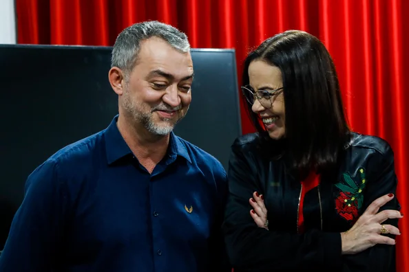 Edegar Pretto e Juliana Brizola