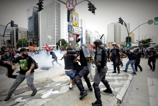 A Polícia Militar anunciou que poderá usar o Choque em resposta a atos do 1º de Maio na Paulista