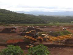 Escavadeiras em Brumadinho