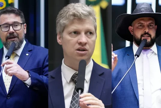 Marcos Pollon, Marcel van Hattem e Zé Trovão podem ser suspensos por motim na Câmara dos Deputados.
