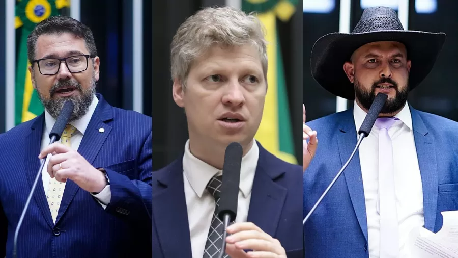 Marcos Pollon, Marcel van Hattem e Zé Trovão podem ser suspensos por motim na Câmara dos Deputados.