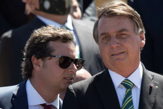 Fábio Wajngarten e Jair Bolsonaro