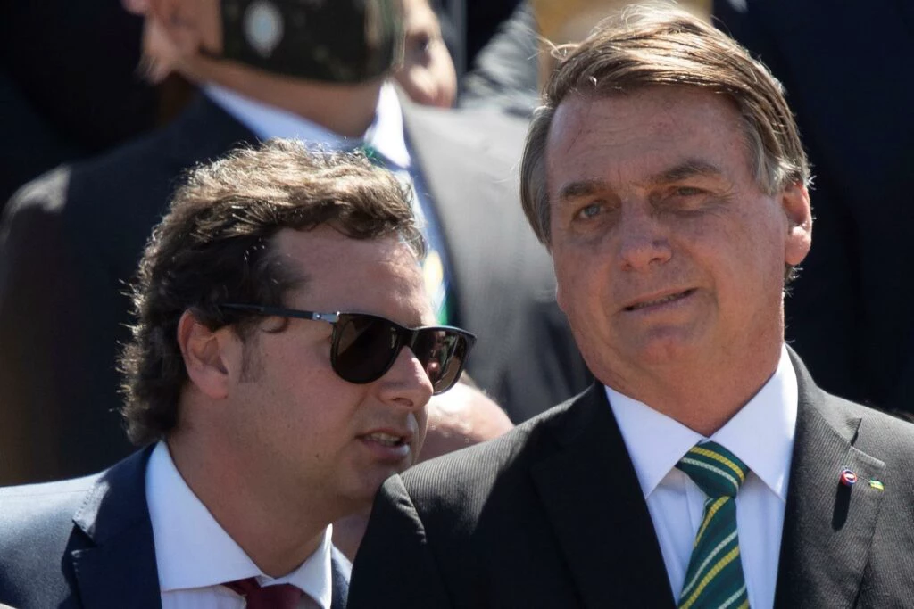 Fábio Wajngarten e Jair Bolsonaro