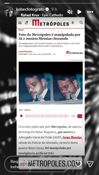 Post de Kebec Nogueira, autor da fotografia original