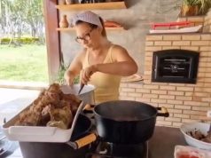 primeira-dama Rosângela Lula da Silva, a Janja, cozinhando