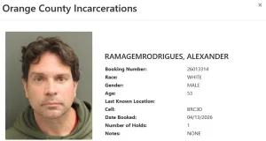 O "mugshot" do ex-deputado federal Alexandre Ramagem, com status que define que ele possa ser transferido.