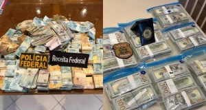 Montante de dinheiro recolhido durante busca e apreensão da Operação Mare Liberum