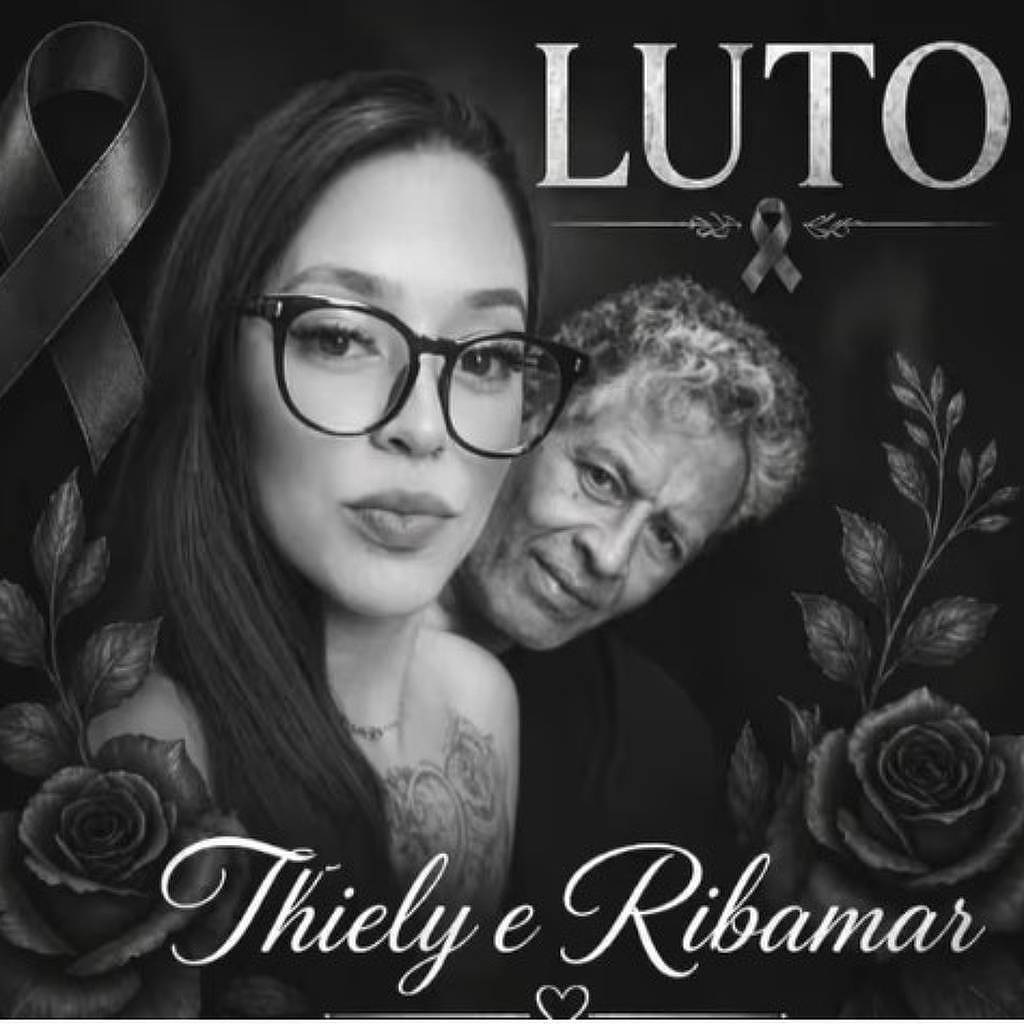 Thiely da Silva Alves e José Ribamar de Sousa Alves em montagem de luto