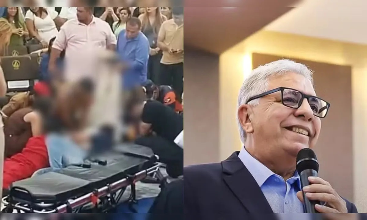 O prefeito de Vitorino Freire, no Maranhão, Ademar Alves Magalhães (União Brasil), em montagem de duas fotos