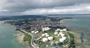 Refinaria de Mataripe, na Bahia, vista do alto