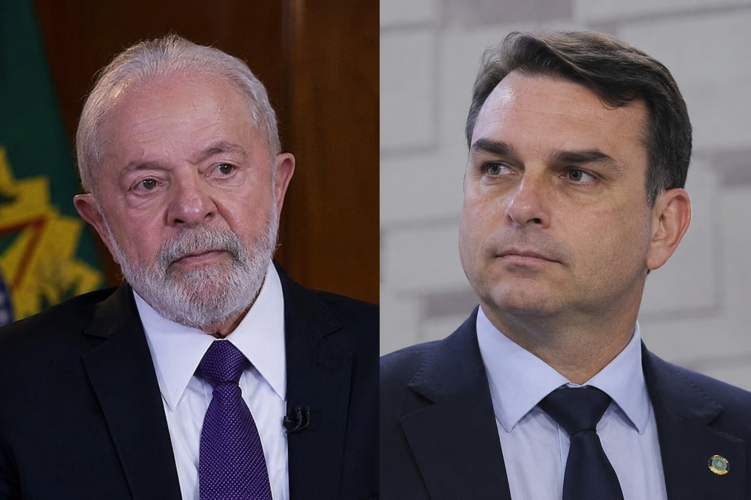 Lula e Flávio Bolsonaro Reprodução internet 