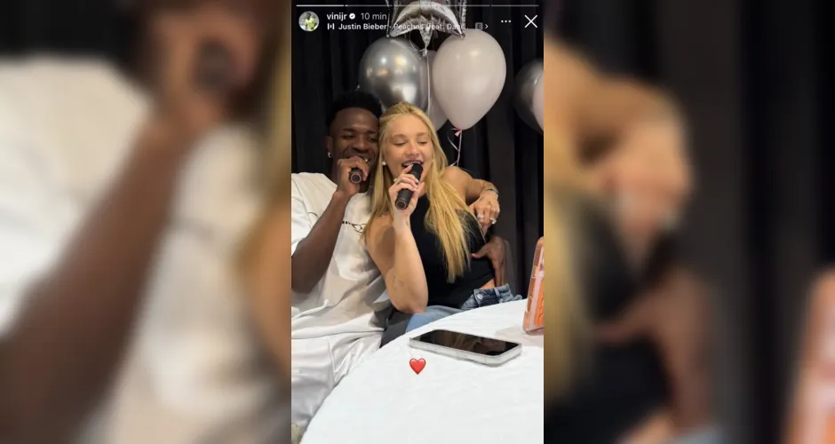 Vini Jr e Virginia Fonseca em registro de arquivo