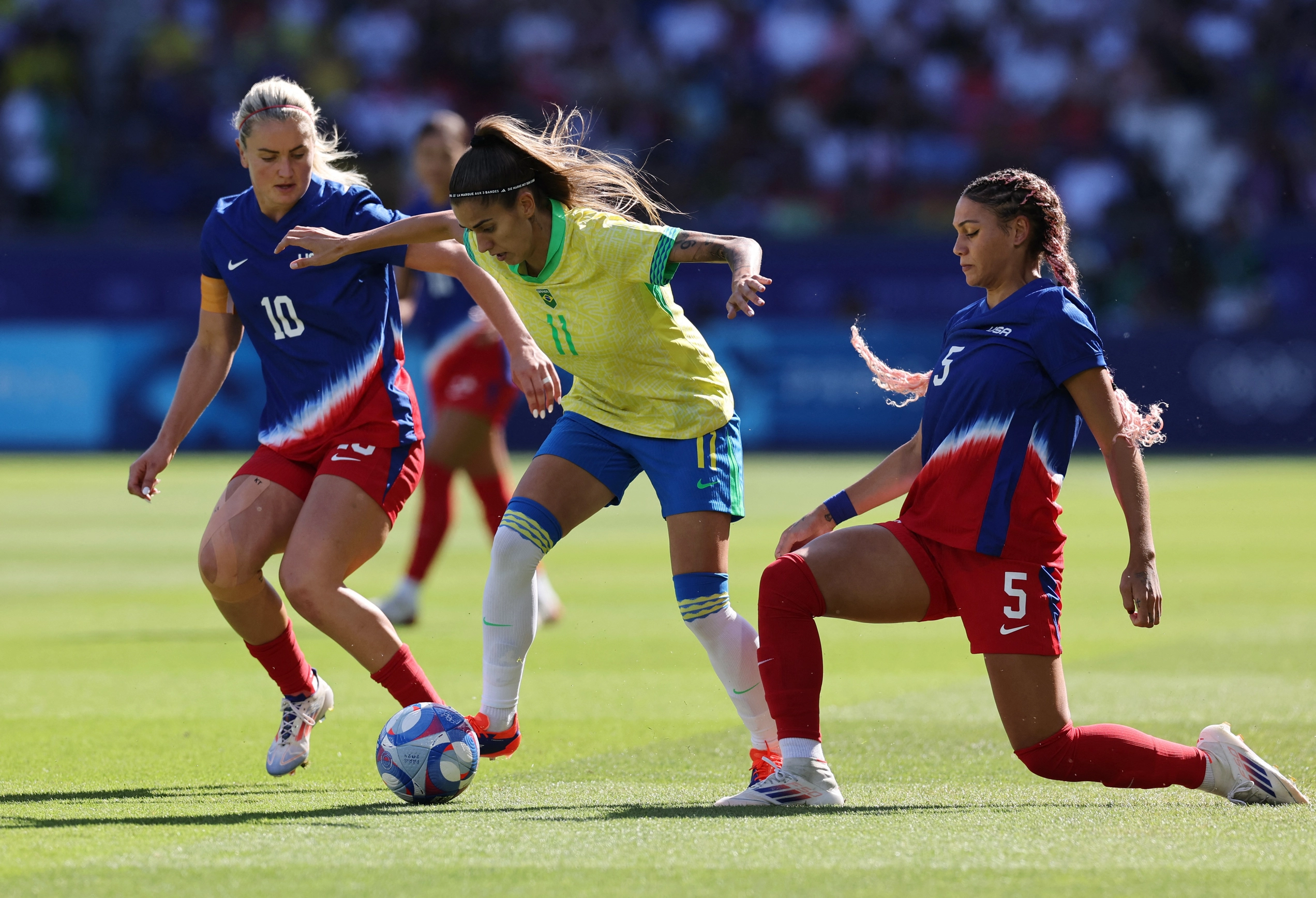 Jogo feminino entre Brasil e EUA