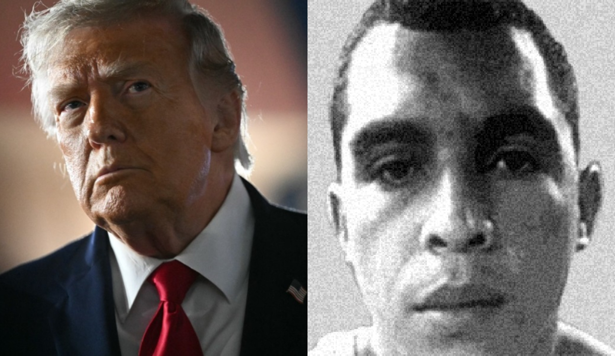 Donald Trump e Héctor Rusthenford Guerrero Flores, conhecido como Niño Guerrero, em montagem de duas fotos