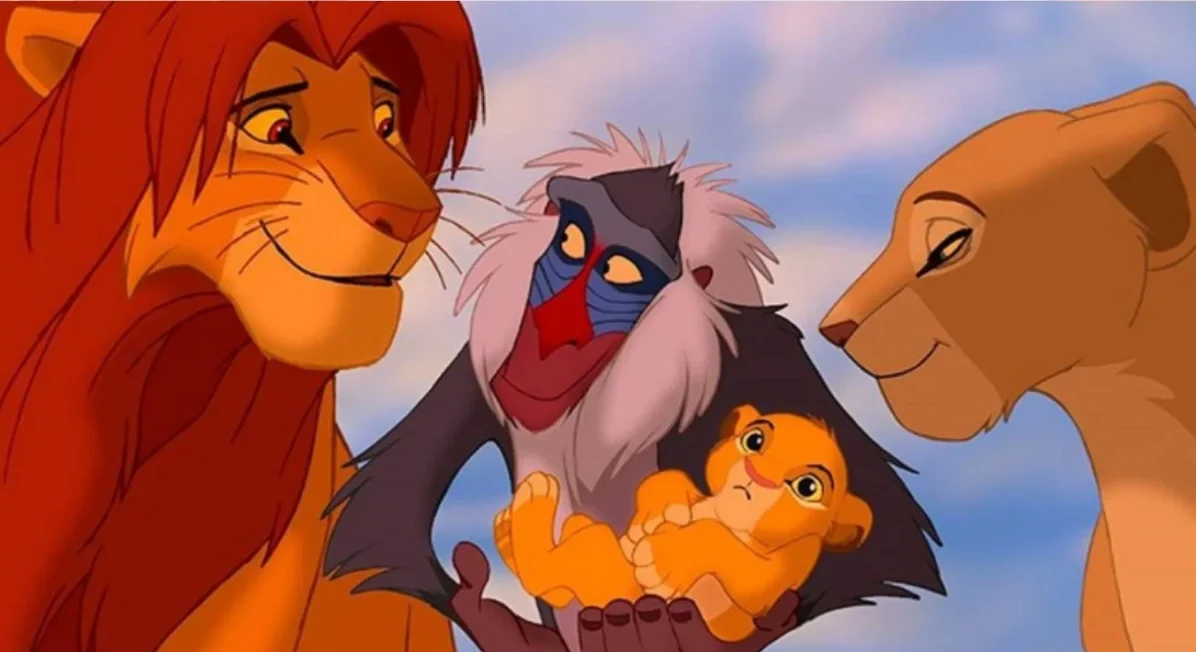 Cena de animação com personagens animais
