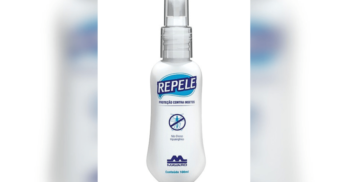 Repelente contra insetos em frasco spray