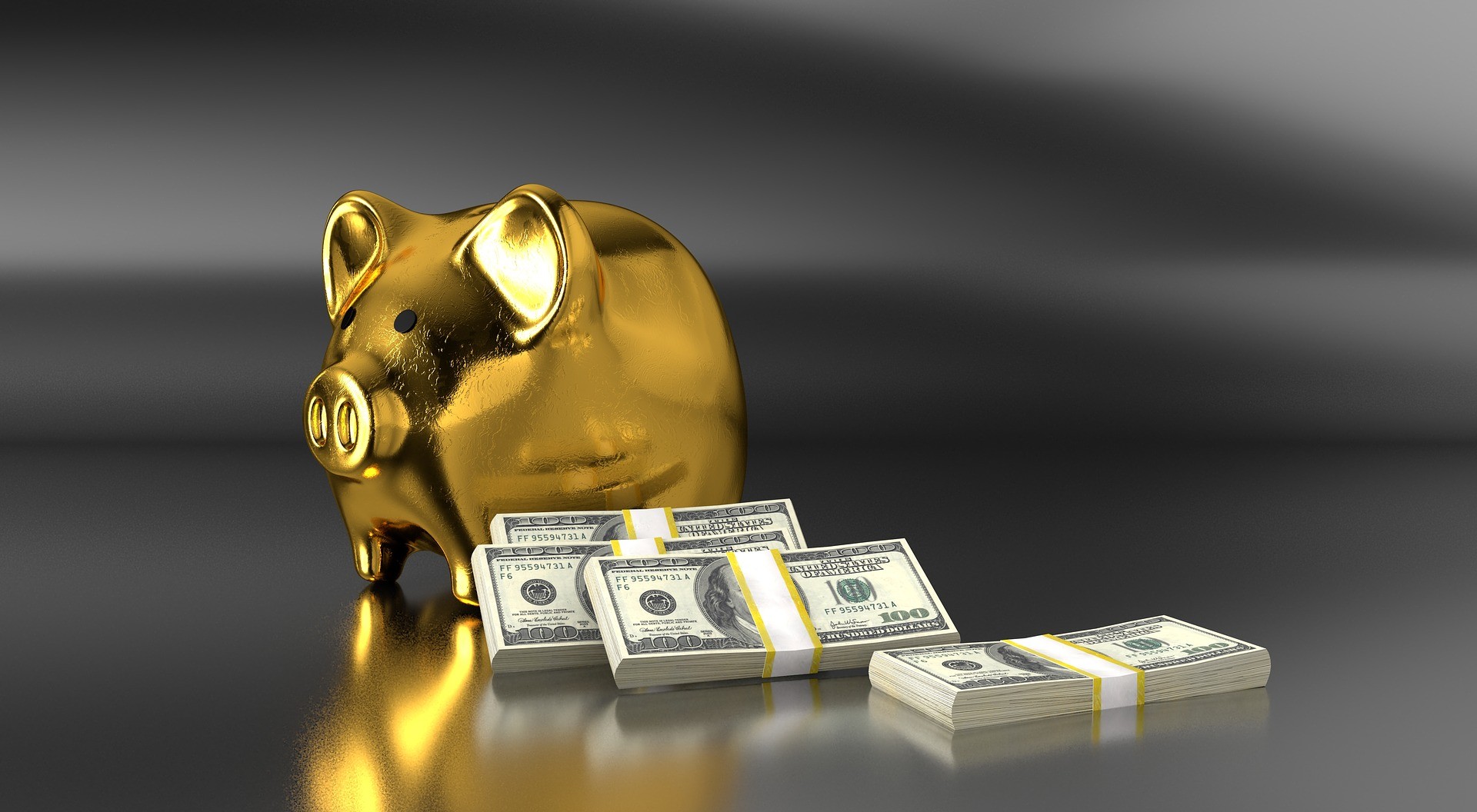 Cédulas de dólar sobre superfície