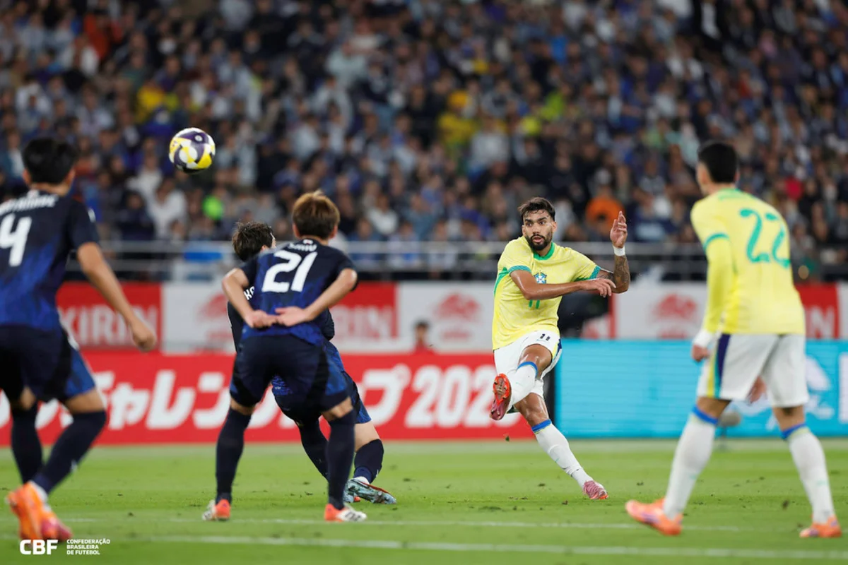 Jogadores da Seleção Brasileira em campo