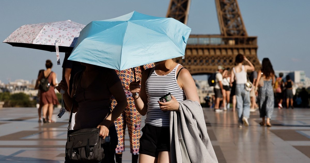 Calor intenso durante onda de calor na França