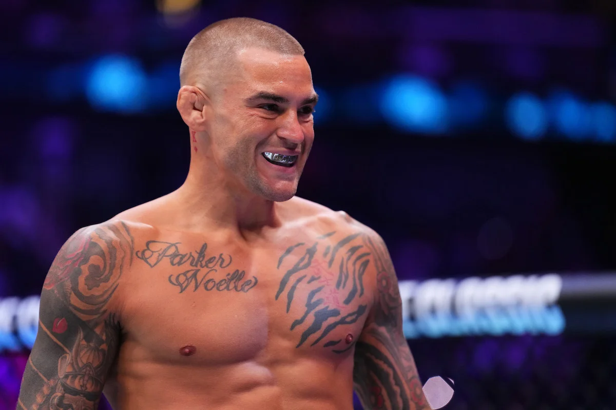 Dustin Poirier durante evento do UFC