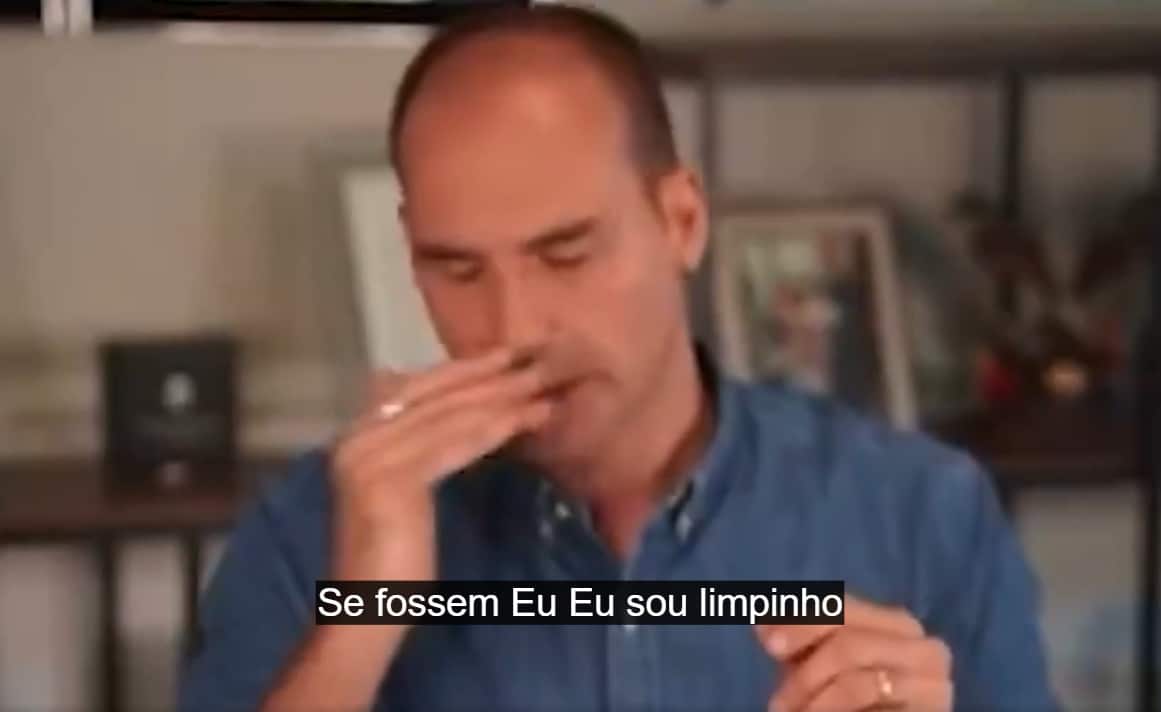 Eduardo Bolsonaro em vídeo nas redes sociais