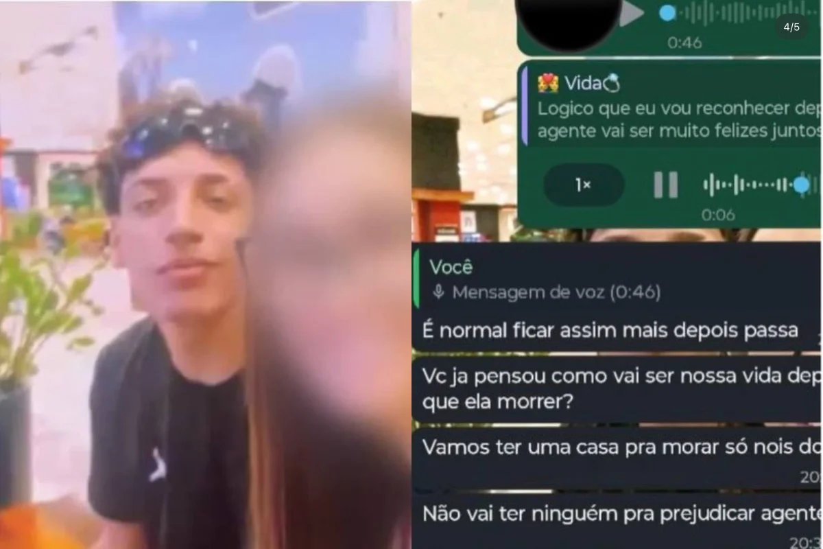 Conversa em aplicativo de mensagens atribuída aos investigados