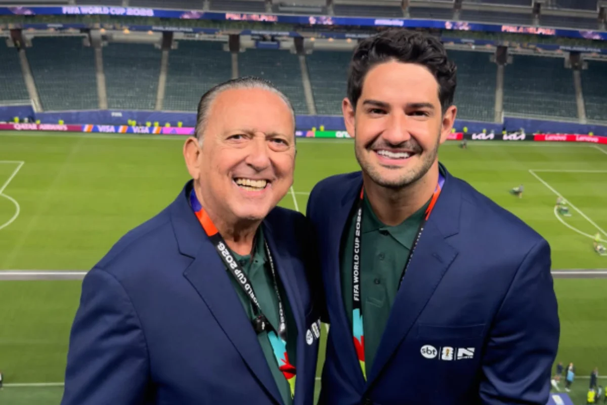 Galvão Bueno e Alexandre Pato