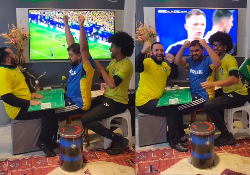 Carlos Junior recebe comunicação por toque durante jogo do Brasil