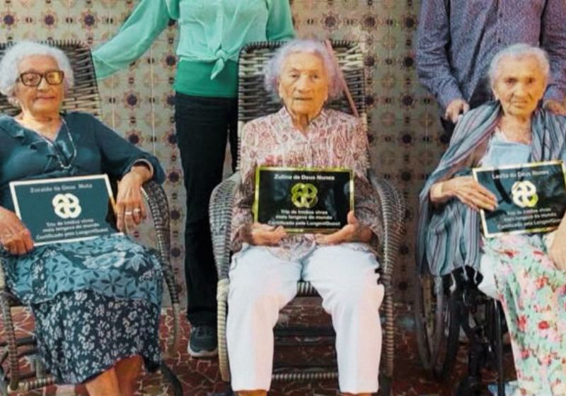 Levita, Zoraide e Zulina, trio de irmãs brasileiras mais velhas do mundo