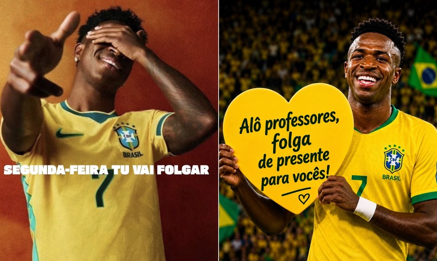 Meme com Vini Jr. sobre folga no próximo jogo do Brasil