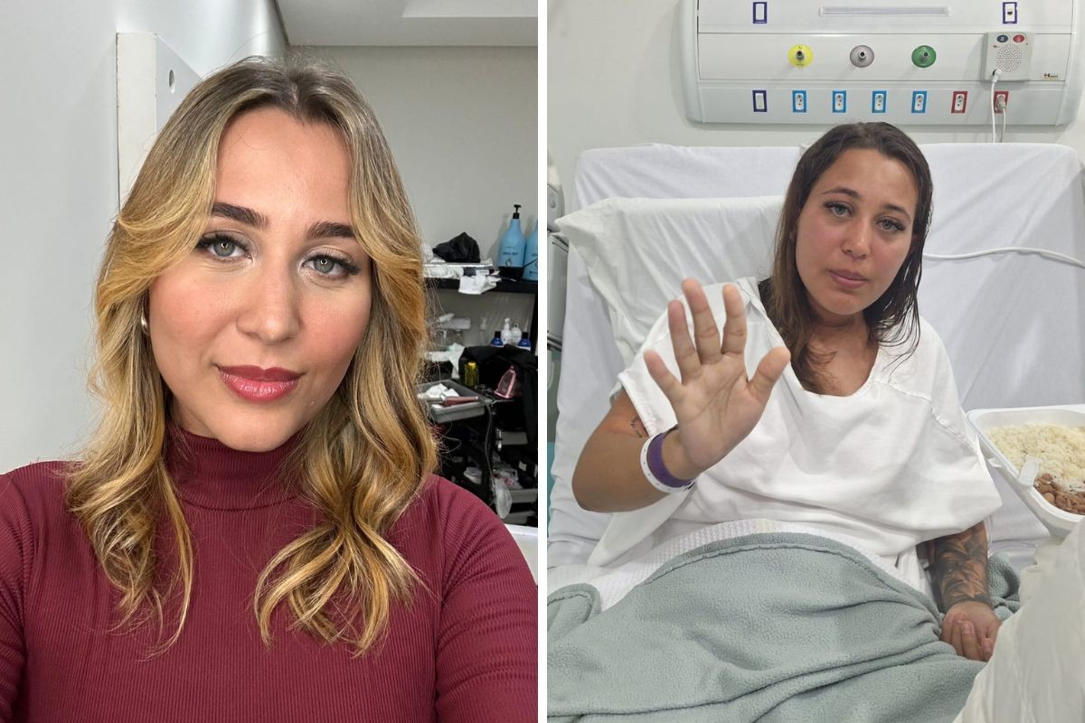 Bruna Damaris após mudança no visual e durante internação hospitalar