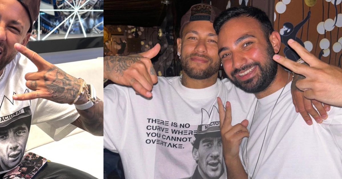 Neymar durante saída noturna em Nova York