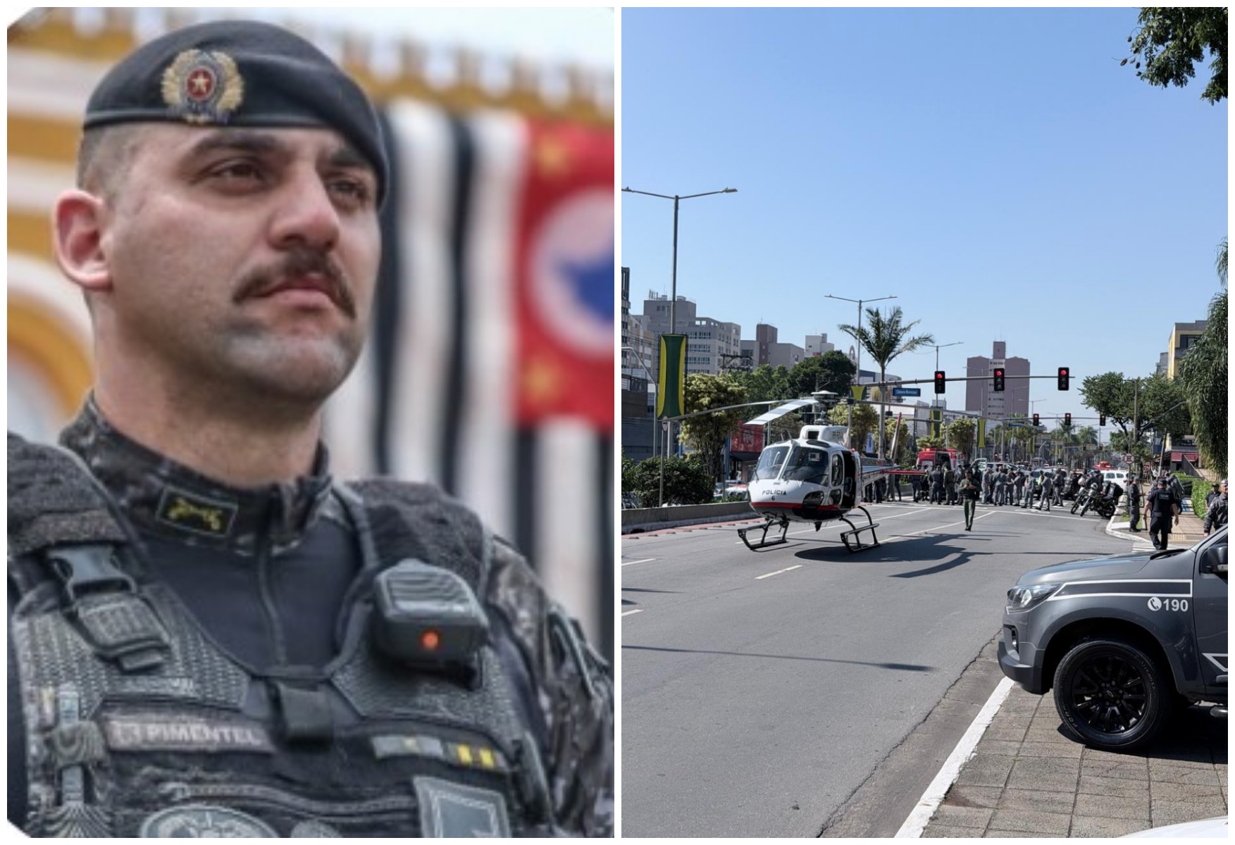 Câmera de segurança mostra ataque contra tenente da Rota em São Caetano do Sul