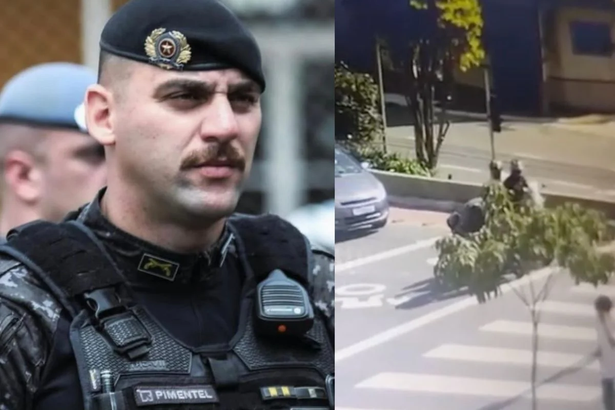 Câmera de segurança do ataque contra Ronickson Pimentel em São Caetano do Sul