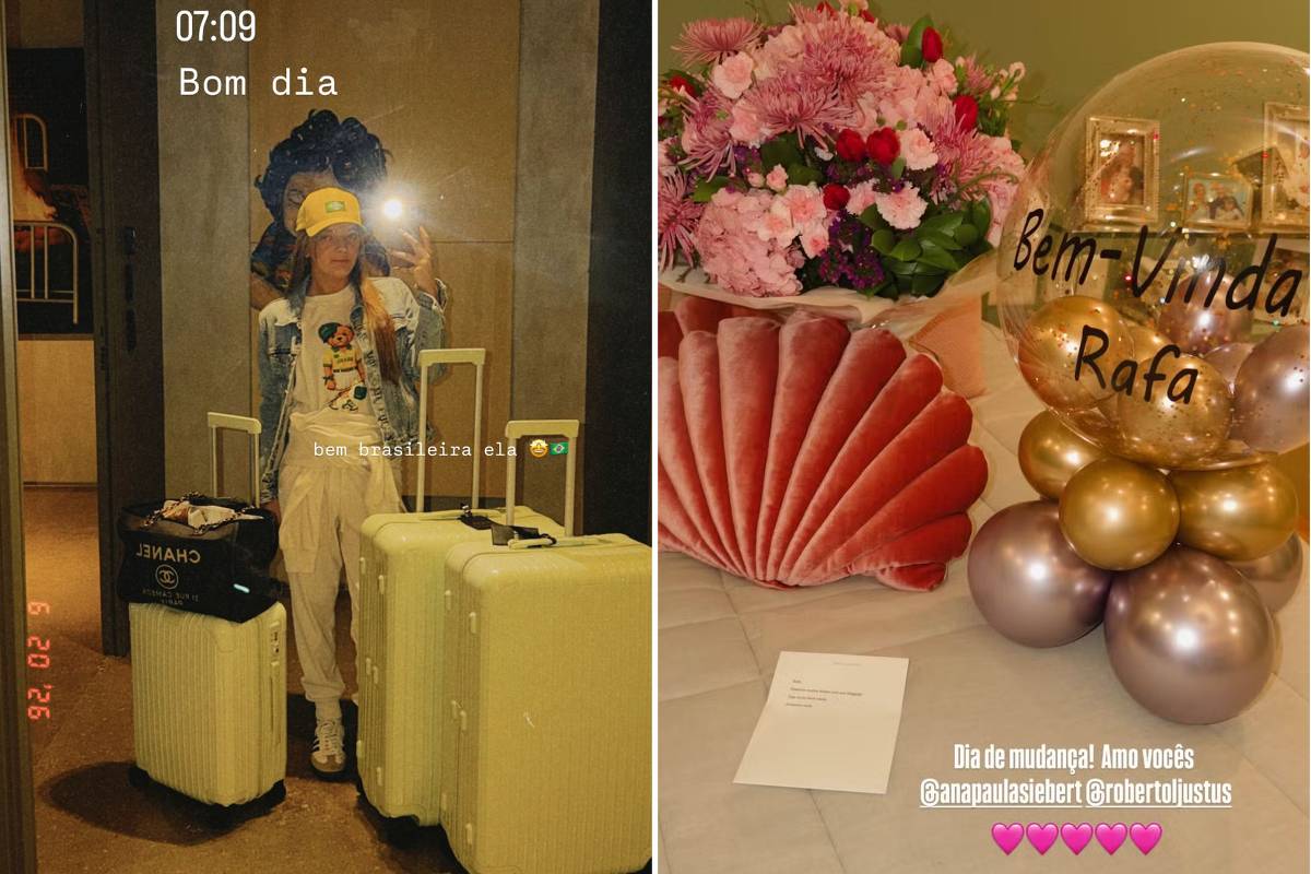 Rafa Justus em recepção com flores e balões