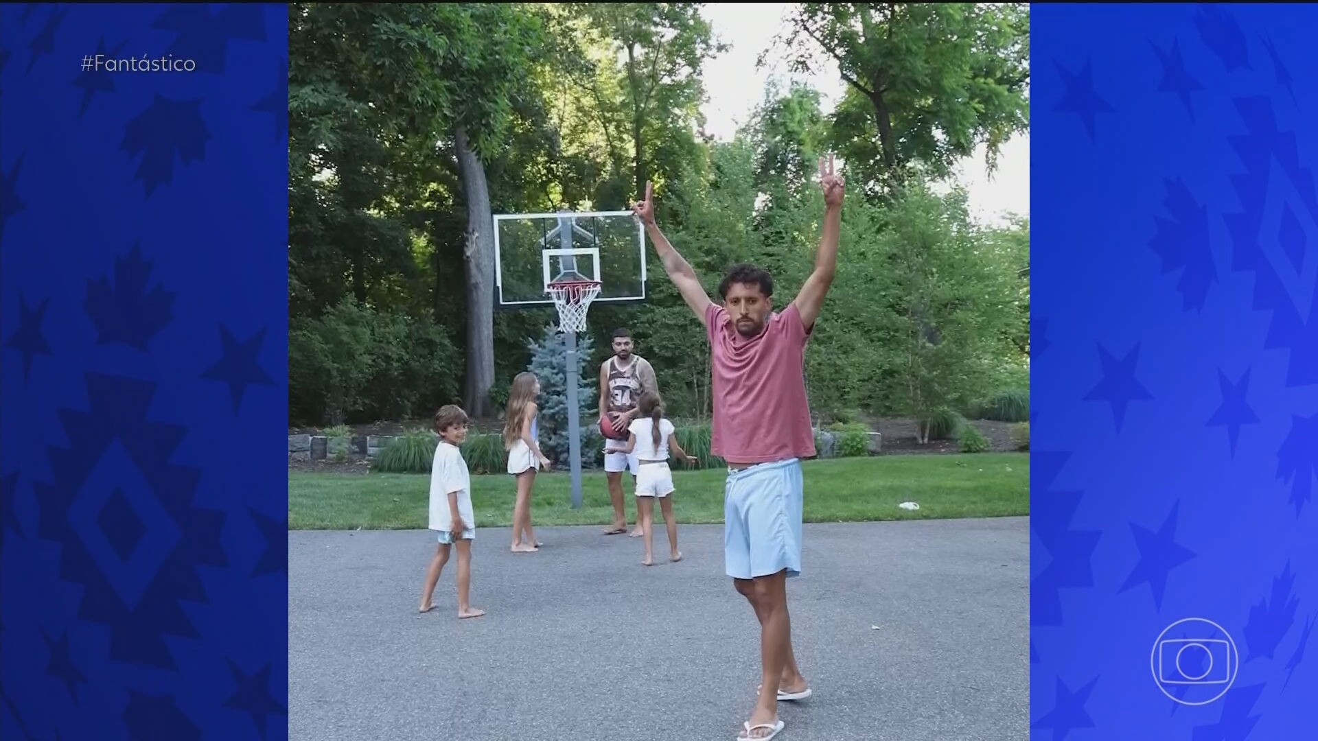 Marquinhos com familiares durante folga da Seleção Brasileira