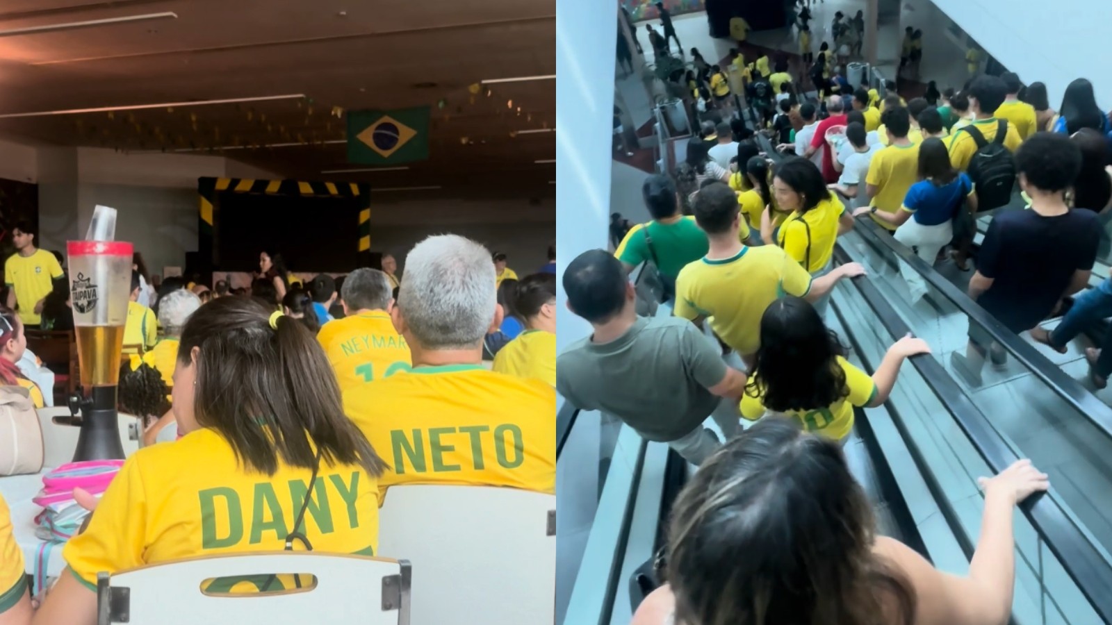 Multidão deixa shopping de Fortaleza durante falta de energia