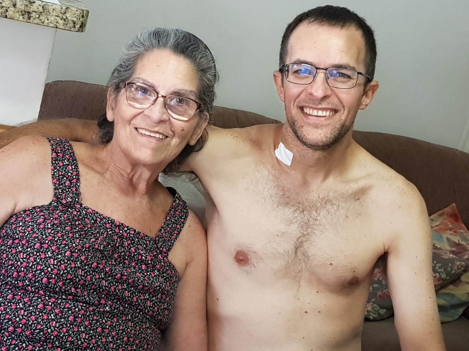 Clotilde Gianotti após doar um rim ao genro