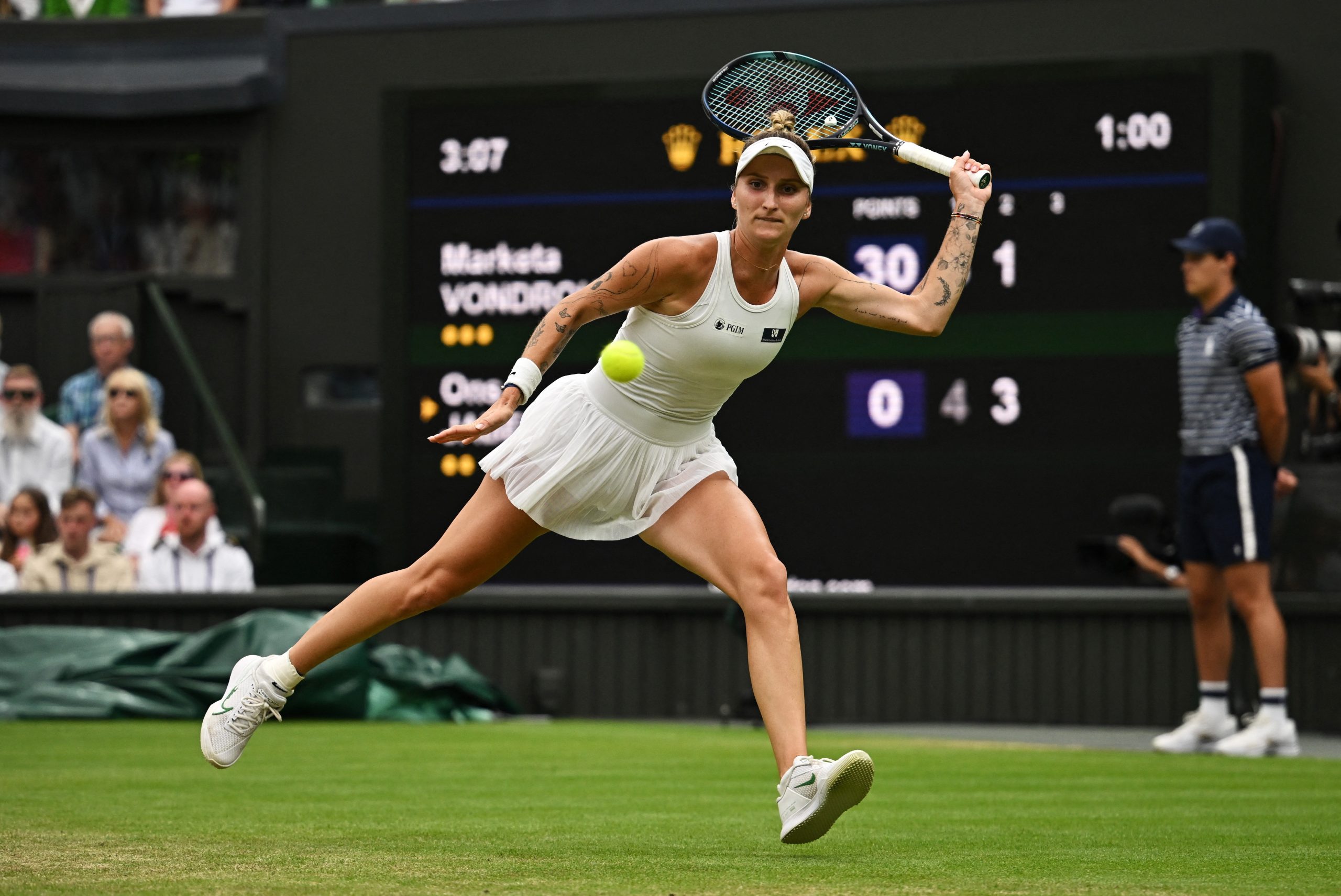 Marketa Vondrousova durante final de Wimbledon